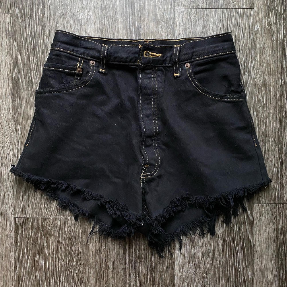 Black Levi Jean Shorts